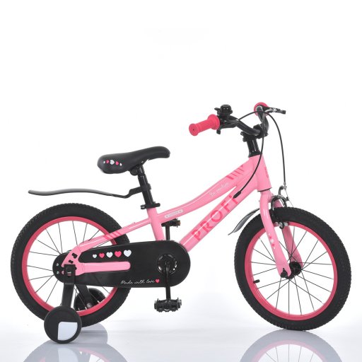 Велосипед дитячий 16д. MB 1608-3 (1шт) SKD75,сталева рама,дод.кол.,рожевий
