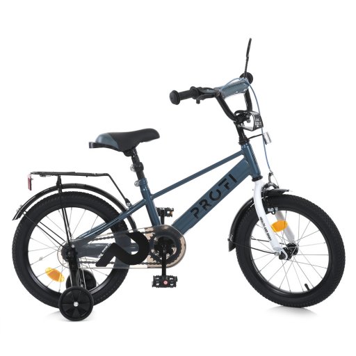 Велосипед дитячий PROF1 16д. MB 16023 (1шт) BRAVE,SKD45,хакі-білий,дзвін.,ліхтар,багажник,дод.кол