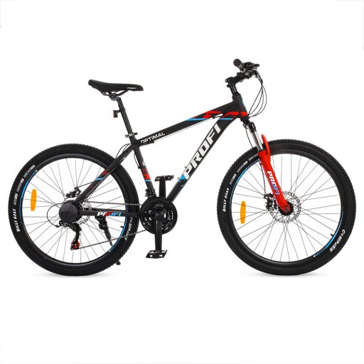 Велосипед 26 д. G26OPTIMAL A26.3 (1шт)алюм.рама 16,5",SHIMANO 21SP,алюм.DB,CS TZ500,чорно-червоний