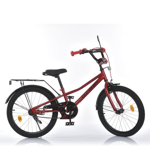 Велосипед дитячий PROF1 20д. MB 20011 (1шт) PRIME,SKD45,червоний,дзвін.,ліхтар,багажник,підніжка