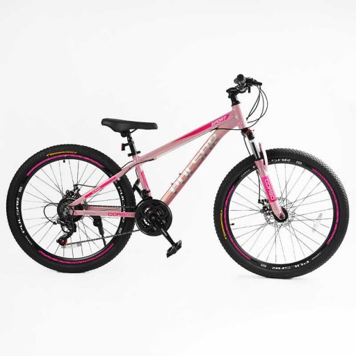 Велосипед Спортивний Corso «PULSAR» 26" дюймів рама алюмінієва 13’’, обладнання Shimano 21 швидкість, зібран на 75% /1/