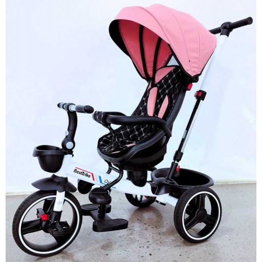 Велосипед BestTrike "Oscar" ПОВОРОТНЕ СИДІННЯ, КЕРМО СКЛАДАЄТЬСЯ, КОЛЕСА З ПРОГУМОВАНИМ PU, КОШИК, ТЕЛЕСКОПІЧНА РУЧКА /1/