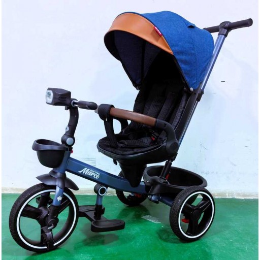 Велосипед BestTrike "Marco" поворотне сидіння, складне кермо, колеса з прогумованим PU, кошик, телескопічна ручка, фара музична /1/