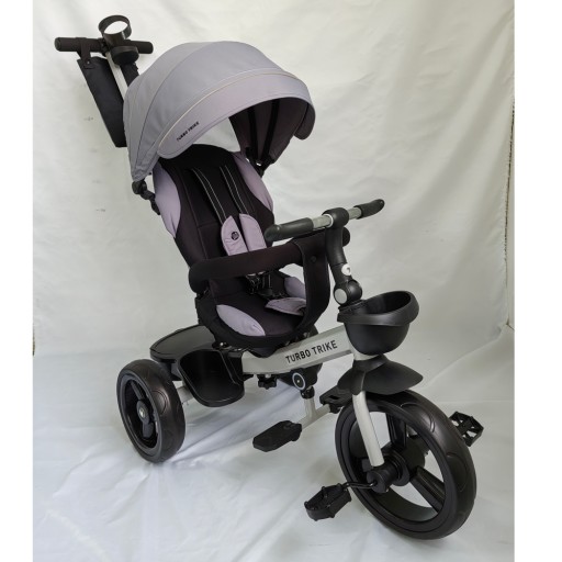 Велосипед MT 1001-1 Smart Grey (1шт) кол.EVA(12/10), поворот сид.,швидкоз'ємнi кол.гальма,підшипник,кошик,підсклян,сумка,сірий