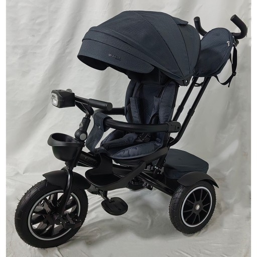 Велосипед ME 1193 MODENA Dark Gray (1шт) 3 кол.гума а.п.(12/10) поворот сид.,швидкоз'ємні кол.гальма,склад.кермо,світло,підшип.,сумка,графітовий